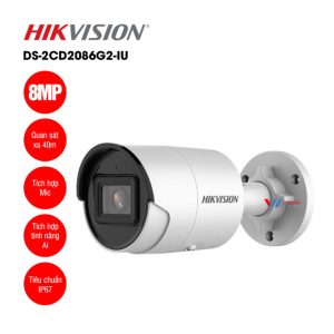 Camera IP thân trụ 8MP Hikvision DS-2CD2086G2-IU
